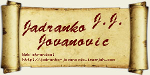 Jadranko Jovanović vizit kartica